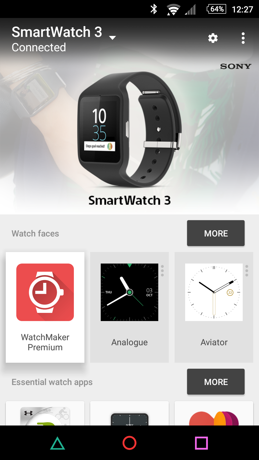 Sony smartwatch best sale app for android