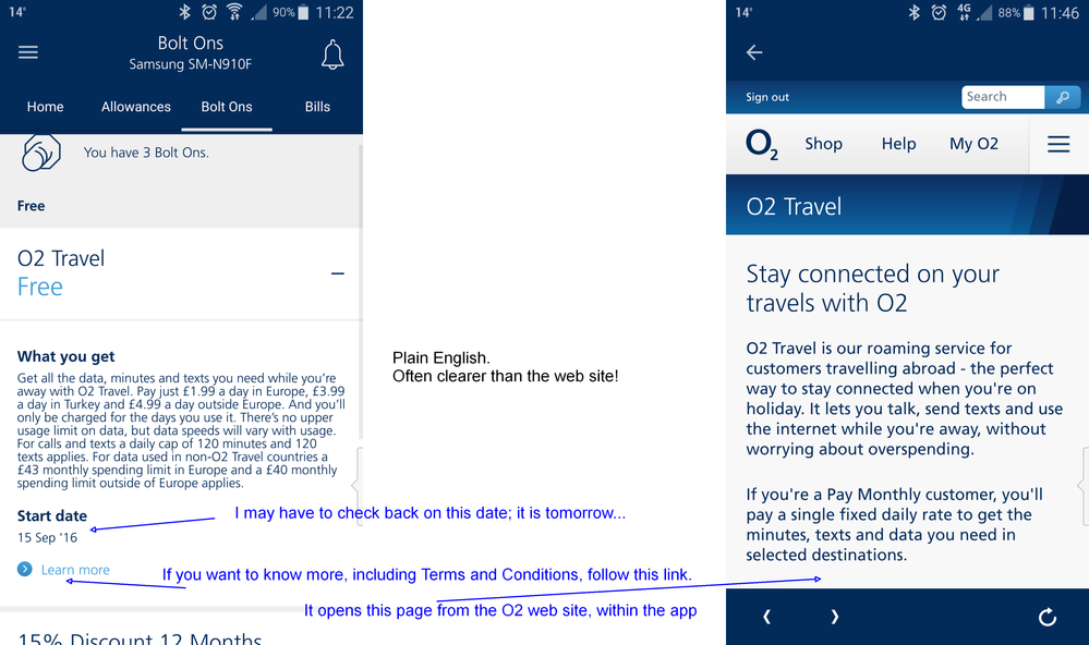 o2 bolt ons for travelling abroad