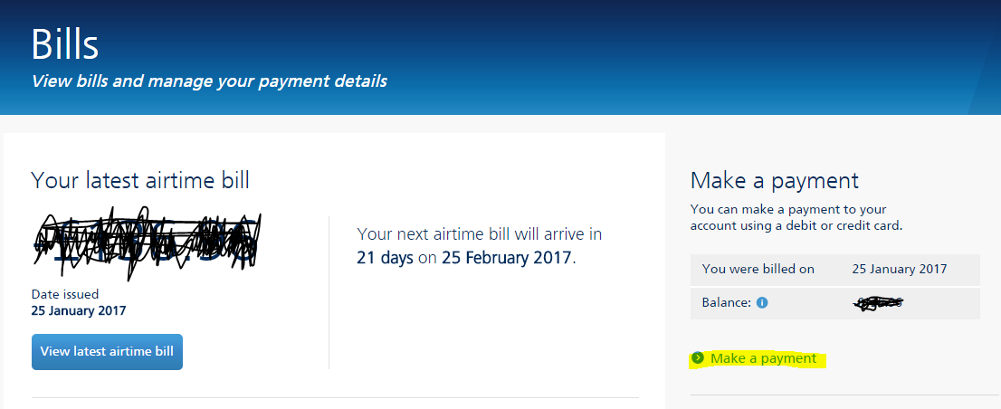 pay o2 bill automated phone number
