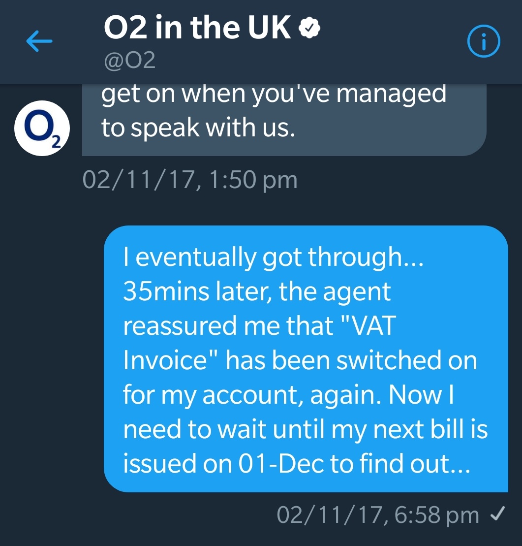 Solved: How do I get a VAT invoice? - O2 Community