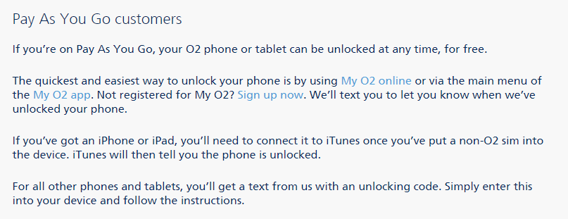 O2 Sim Unlock Code Free