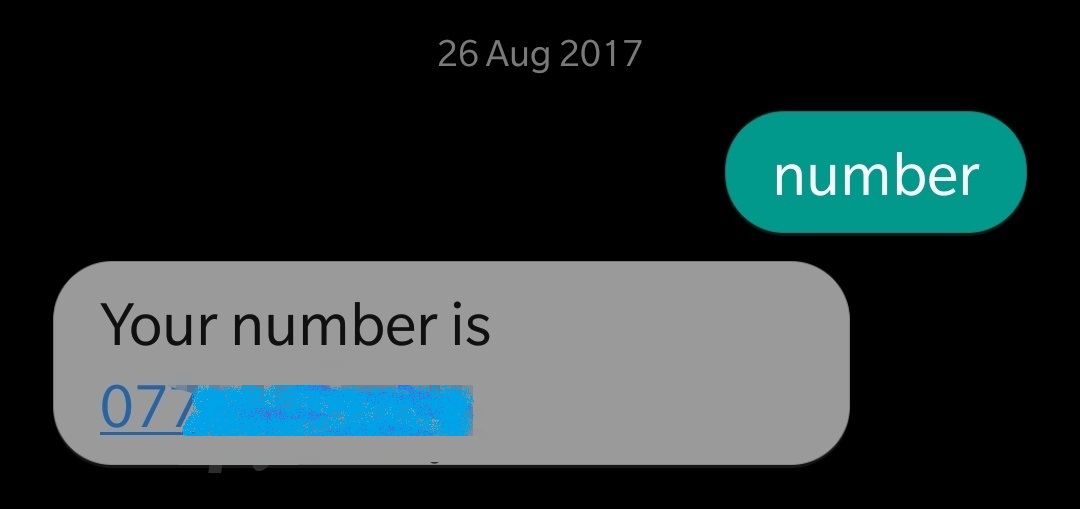 how to find out my own number o2