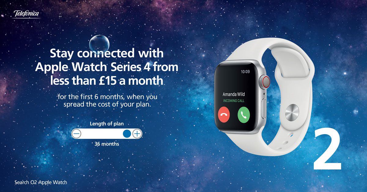 O2 cellular store apple watch