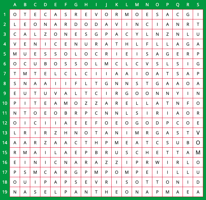 Word search grid