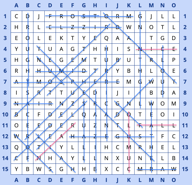 Word search grid