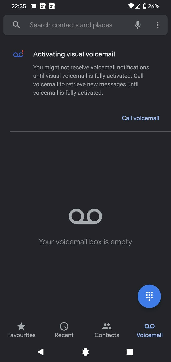 Activating Visual Voicemail