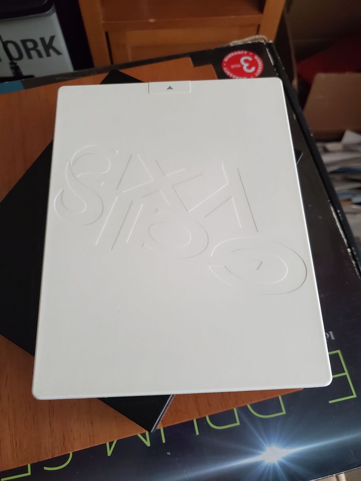 White box where phone came in White box where phone came in