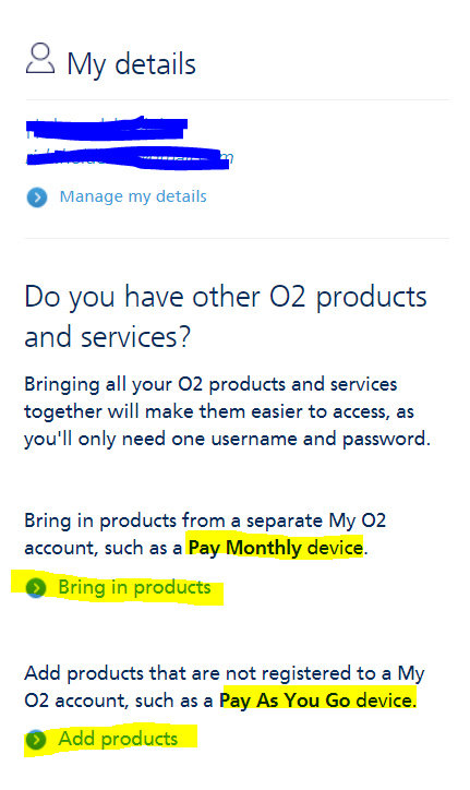 Solved: MyO2 - add a PAYG account to my existing Monthly a... - O2 ...