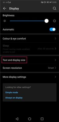 Adjusting Text Size on Android - step 2