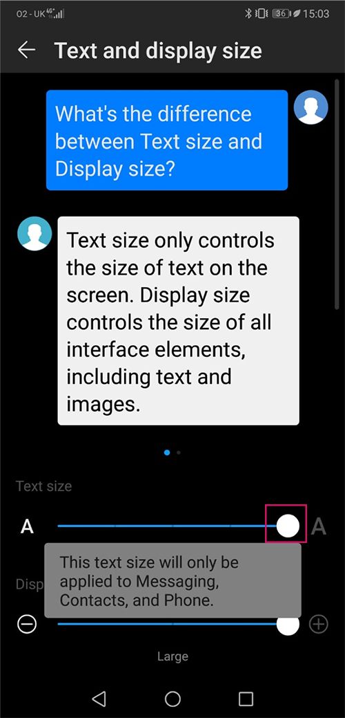 Adjusting Text Size on Android - after