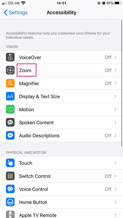Using Zoom on iOS - step 2