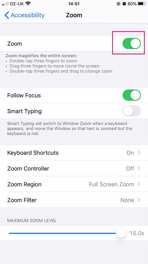 Using Zoom on iOS - step 3