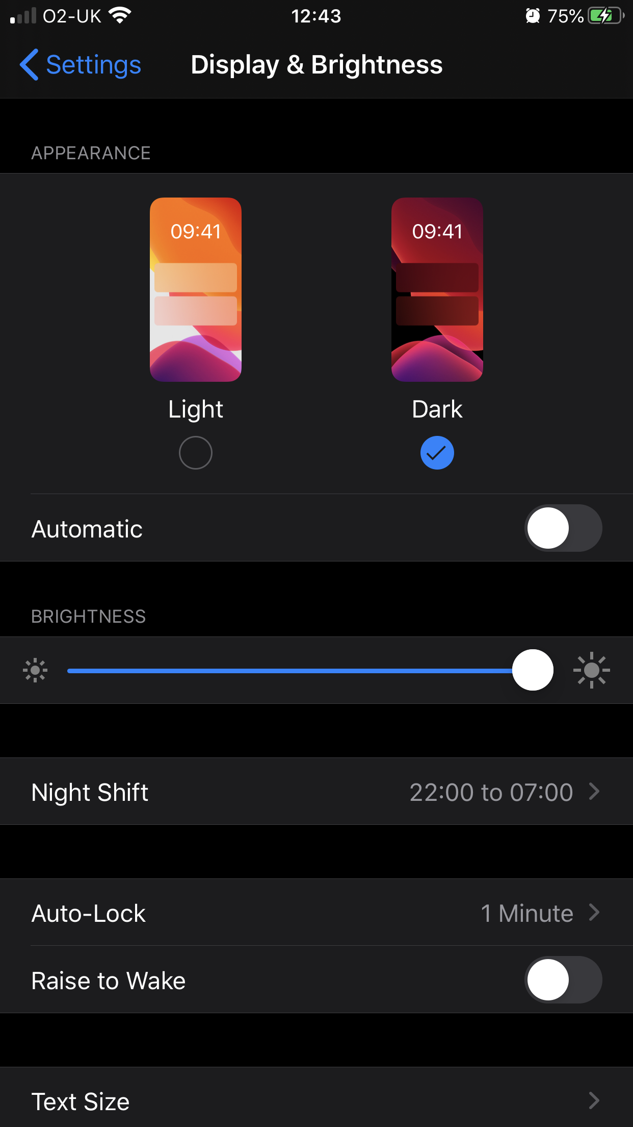 Dark Mode on iOS - after