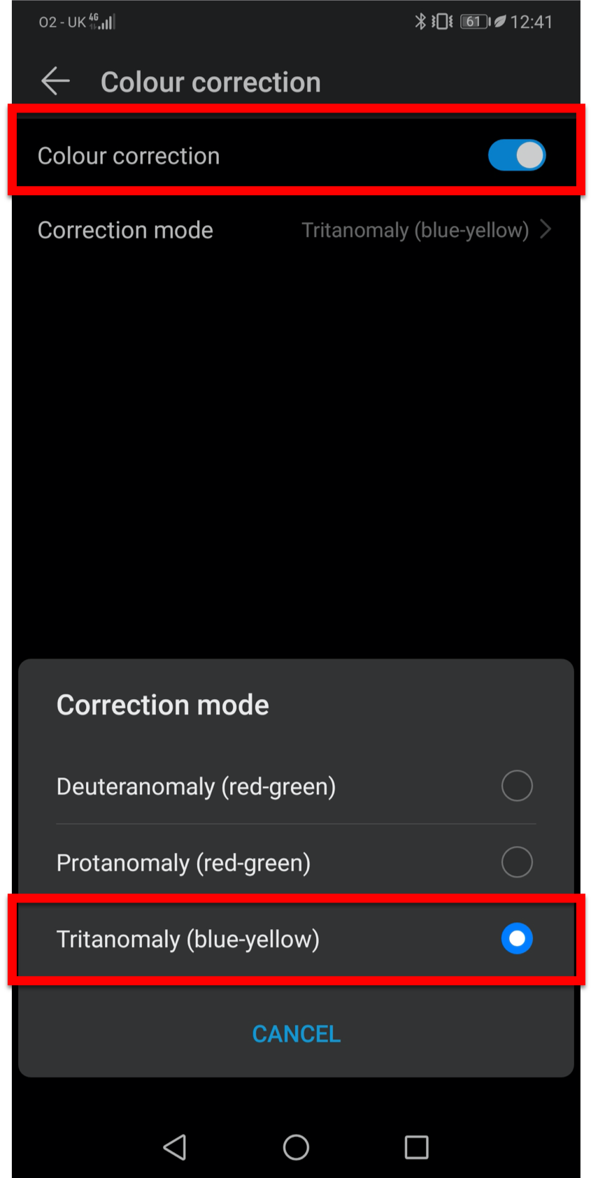 Colour Correction on Android - step 4