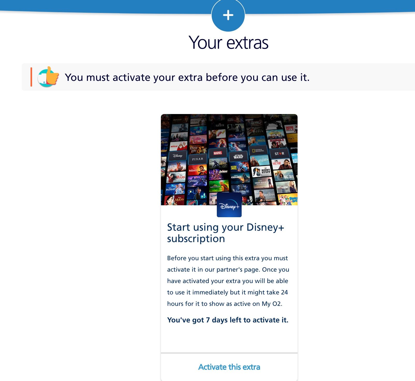 Disney plus activation doesn't work O2 Community