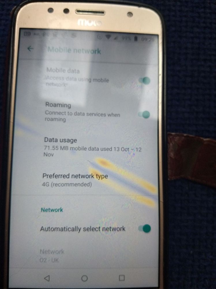 Moto G5 S Plus Mobile Network Options - Oct 2021.jpg