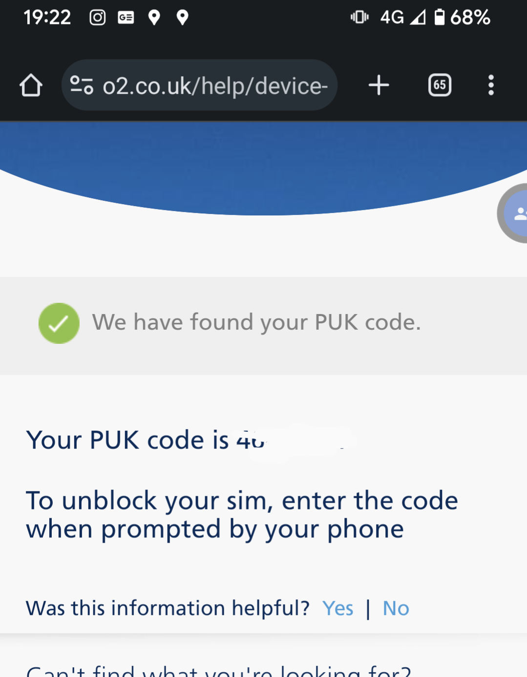 Solved: puk code - O2 Community