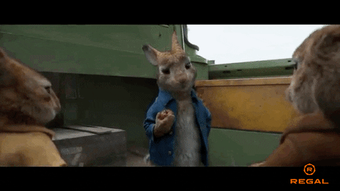 Disgusted Peter Rabbit GIF by Regal.gif
