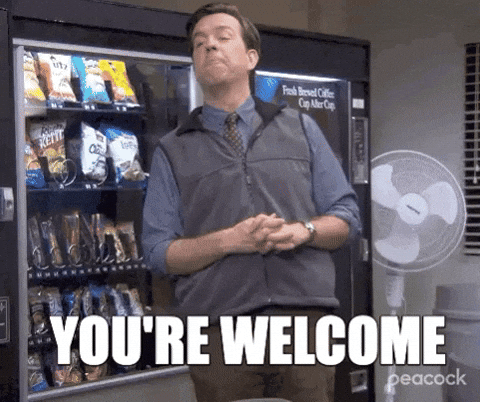 Office Tv Youre Welcome GIF by The Office.gif