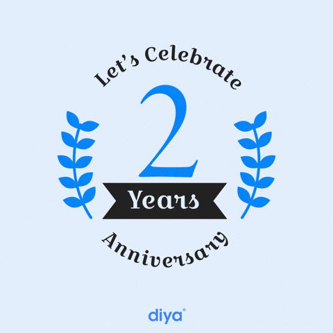Two Years Work Anniversary GIF by DiyaUA.gif
